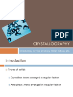 Crystallography: Introduction, Crystal Structure, Miller Indices, Etc