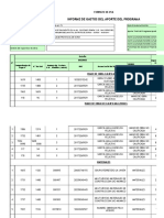 Informe de Gastos Del Programa y Cofinanciamiento F