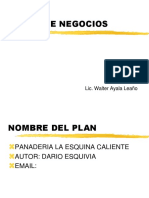 Ejemplo de Un Plan de Negocios