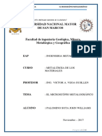 Informe 1 Materiales Microscopio Metalográfico