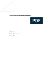 General Electric Executive Summary: By: William Quinn MBA 510 - Financial Accounting August 10, 2009