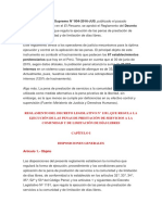 Ejecución de Las Penas de Prestación de Servicios A La Comunidad y de Limitación de Días Libres - Reglamento