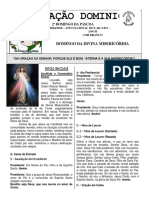 Folheto 08 de Abril de 2018 2º Domingo Da Páscoa