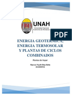 Energia Geotermica, Energia Termosolar y Ciclos Combinados