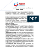 Victimismo Crónico Personas Que Funcionan en Modo Queja