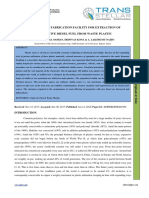 A Small-Scale Fabrication Facility For Extraction of Alternative Diesel Fuel From Waste Plastic