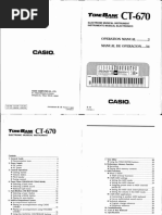 Casio CT-670 Manual PDF