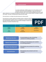 Strategy and Implementation - Business Growth: Market Penetration