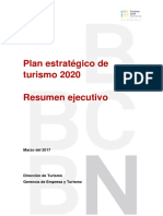 Plan Estratégico de Turismo 2020 Resumen Ejecutivo