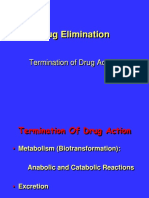 Drug Elimination: Termination of Drug Action