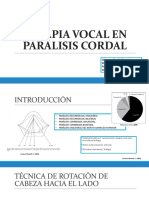 Terapia Vocal en Parálisis Cordal