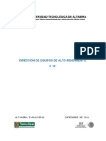 Cuatrimestrario Direccion de Equipos de Alto Rendimiento PDF