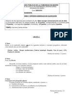 PAU de Geografía de España, Septiembre Fase Específica 2010 CAM