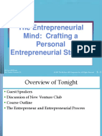 Lecture 1 - The Entrepreneurial Mind: Crafting A Personal Entrepreneurial Strategy