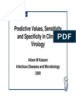 Predictive Values, Sensitivity and Specificity in Clinical Virology