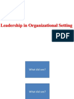 Leadership in Organizational Setting