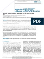 A Temperature-Dependent SiC MOSFET Modeling Method Based On MATLABSimulink