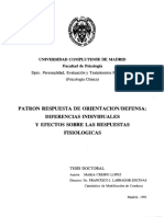 Patron Respuesta de Orientacion/defensa: Diferencias Individuales y Efectos Sobre Las Respuestas Fisiologicas - Tesis Doctoral