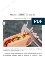 Alimentos Prohibidos Con Urea Alta - Diagnostico en Casa