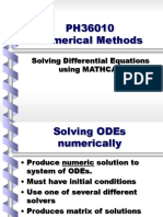 PH36010 Numerical Methods: Solving Differential Equations Using MATHCAD