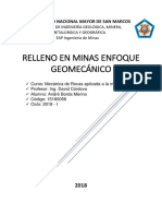 Relleno en Minas - Enfoque Geomecánico