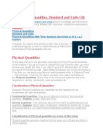 Physical Quantities, Standards and Units PDF