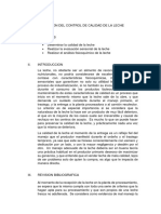 Informe Evaluacion Del Control de Calidad de La Leche