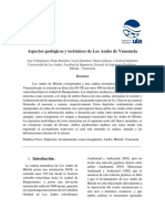 Aspectos Geológicos y Tectónicos de Los Andes de Venezuela