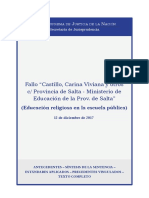 Fallo Castillo. Educación Religiosa en La Escuela Pública (12!12!2017)