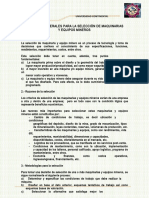 Criterios Generales para La Seleccion de Maquinarias y Equipos Mineros