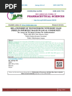 Relationship of Testosterone With Body Mass Index in Infertile Males in Local Community