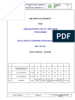 Air Blowing of 12" Ipp Line 178GN30004: Method Statement FOR