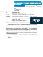 Carta #06 - Remito Expediente Técnico Al Consultor de Pistas y Veredas de Sachavaca