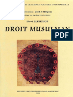 Droit Musulman Tome 1 Histoire. Tome 2 Fondements Culte Droit Public Et Mixte Hervé Bleuchot