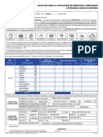 Solicitud para Aplicación de Beneficios Tributarios Adultos Mayores