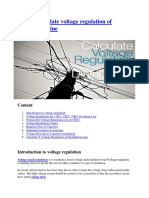 How To Calculate Voltage Regulation of Distribution Line