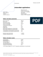 Battery Sizing Report For Photovoltaic Application (PV200x18cellx1string)