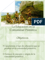 La Educación en La Comunidad Primitiva