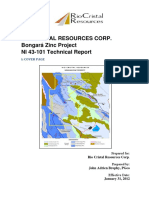 NI-43-101 Bongara Zinc Project Rio Cristal Resources