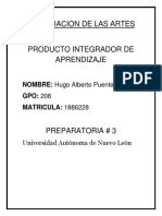 Apreciacion de Las Artes PIA Producto Integrador de Aprendizaje 