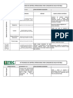 Actividades de Control Operacional Consumo Agua