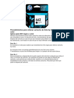 Procedimientos para Rellenar Cartucho de Tinta HP 662 Negro