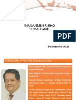 Manajemen Risiko Rumah Sakit: DR - Dr.Sutoto, M.Kes