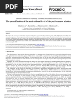 The Quantification of The Motivational Level of The Performance Athletes