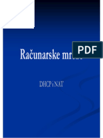 Ra Računarske Mreže Čunarske Mreže: DHCP I Nat DHCP I Nat