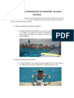 Ejercicios de Aprendizaje de Natación de Edad Escolar