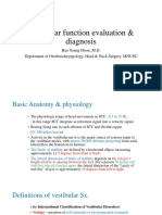 Vestibular Function Evaluation & Diagnosis