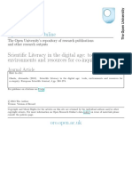 Open Research Online: Scientific Literacy in The Digital Age: Tools, Environments and Resources For Co-Inquiry