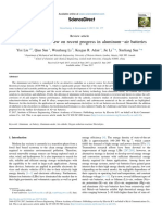 A Comprehensive Review On Recent Progress in Aluminum Eair Batteries