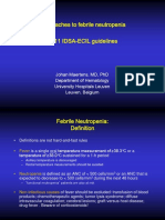 Approaches To Febrile Neutropenia 2011 IDSA-ECIL Guidelines